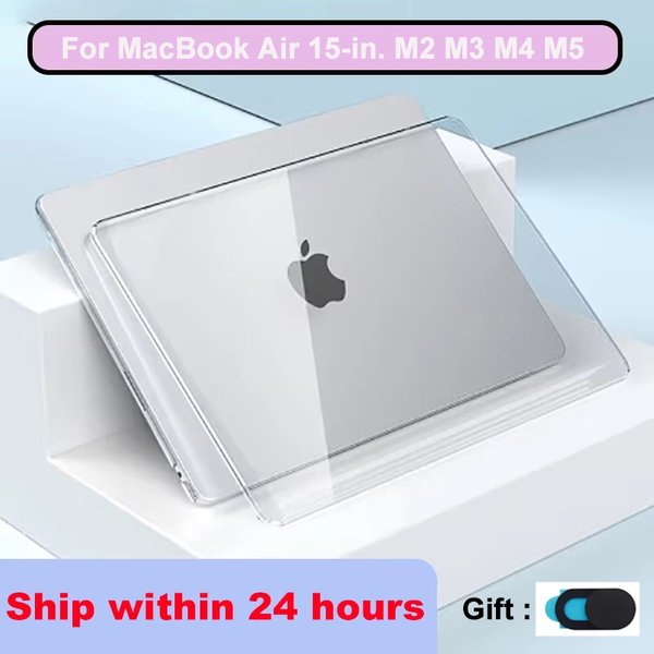 Laptop Cases for MacBook Air 15 Case M5 M4 A3448 A3241 Touch ID Pasta MacBook Air 15.3 Inch 2024 M3 A2941 M2 A3114 Funda Shell