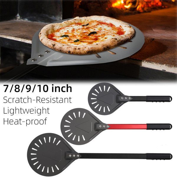 7,6–25,4 cm kleine Pizza-Paddel-Schälpe, perforiert, kurzer Griff, Schaufel, antihaftbeschichtet, Küchenutensilien, Pizza-Drehen für Ofenzubehör