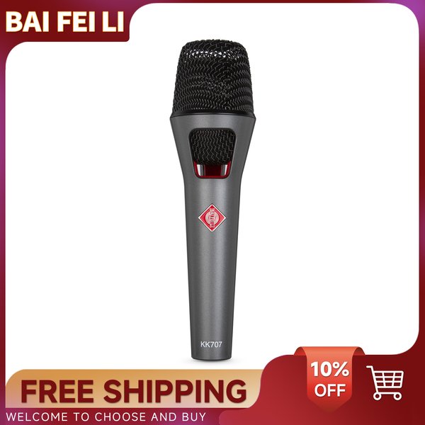 BAIFEILI KK707 Cardioid Wired Handheld Condenser Microphone with 34mm Large Diaphragm for Speaker, Karaoke Singing, Amp, Mixer
