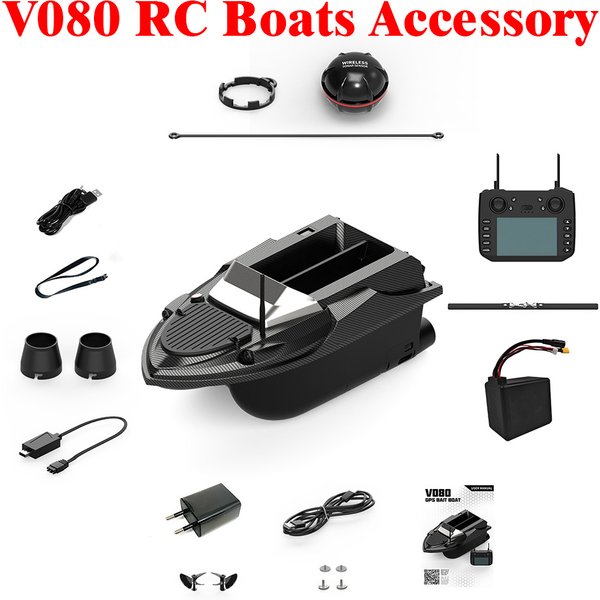 Bateaux télécommandés V080, bateau de pêche, accessoires d'origine