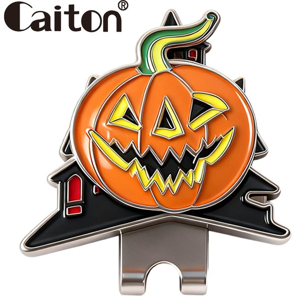 Caiton Halloween Golf-Hutclip mit Ballmarker – einzigartiges Geschenk für Golfbegeisterte an Veranstaltungen