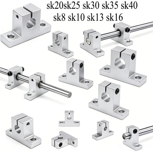 SK8 SK10 SK13 SK16 SK20 SK25 SK30 SK35 SK40 Linearlager-Schiene Wellenstütze Linearwelle Linearstange CNC-Fräser Druckerteil