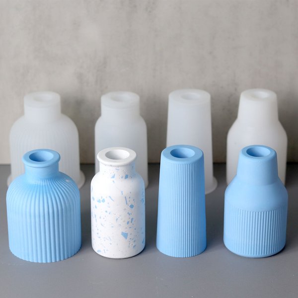 Beton vase Silikon form DIY Blumentopf Handwerk Ornamente machen Gips Epoxidharz Gussformen Wohnkultur handgemachte Geschenke