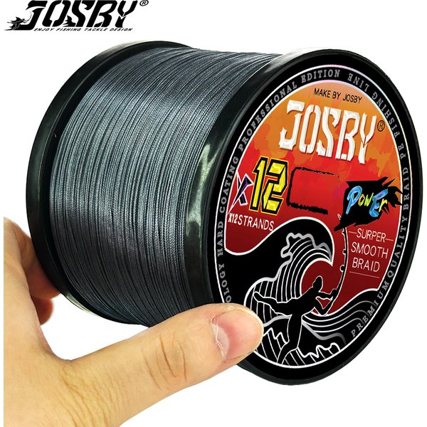 JOSBY Braided Fishing Line 12 Strands Smooth Multifilament PE Weave Sea Freshwater Extreme Japan Carp Thread 100/300/500/1000M