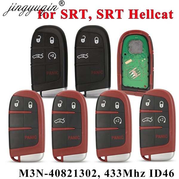 433 MHz ID46 M3N Zdalny pilot samochodowy do Dodge Challenger Charger SRT Hellcat Redeye Widebody Jeep Grand Cherokee SRT Chrysler 300