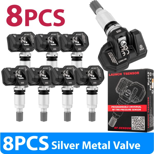 8 Stück LAUNCH X431 RF Sensor TSENSOR-05 TPMS-Sensor 315MHz / 433MHz TPMS-Sensor Reifenreparaturwerkzeug 100% programmierbarer Reifensensor Kompatibel mit X431 Geräten CRP919E BT PRO ELITE I-TPMS