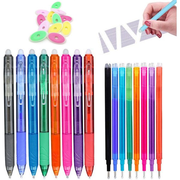 Multicolor 0.5mm Erasable Gel Pens with Refills Eraser High Quality Black Blue Red Ballpoint Pens for Writing Kawaii Stationery