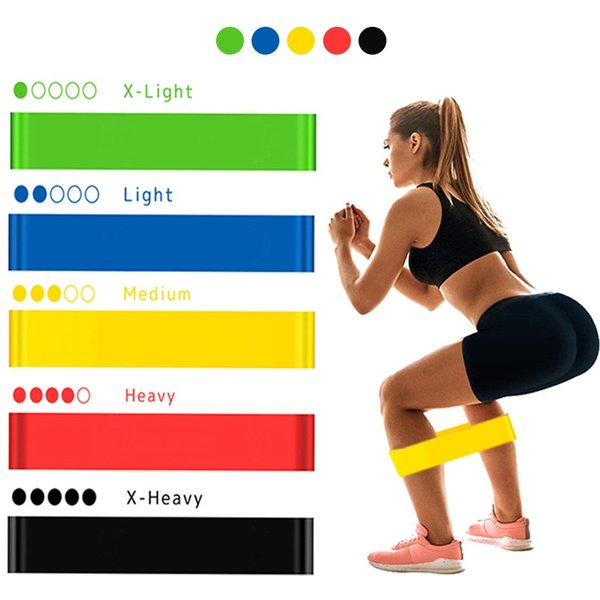 Bandes de résistance de forme physique portables, bandes de caoutchouc d'entraînement, Yoga, gymnastique, force élastique, Pilates, Crossfit, bande de sport de poids unisexe