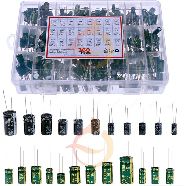 DIP SMD Elektrolytkondensator-Sortiment-Kit 16V25V35V 50V 400V 1uF 2.2uF 4.7uF 10uF 33uF 47uF 100uF 220uF 470uF 1000uF 1500uF