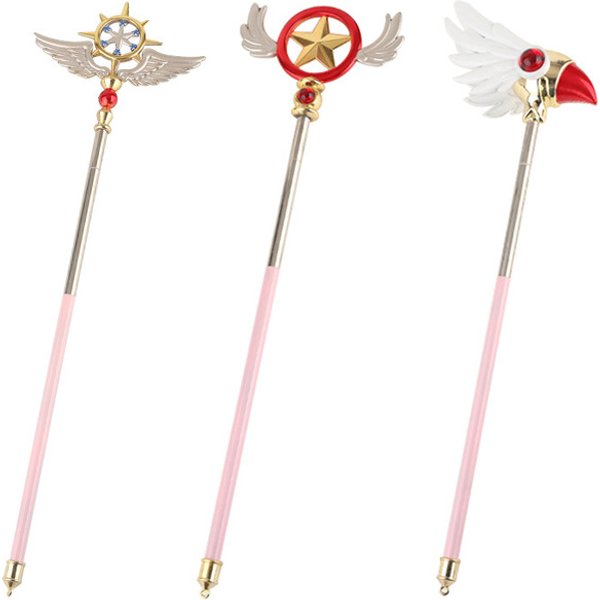Brdwn Card Captor Clear Sakura Kinomoto Sakura Cosplay Birds Head Magic Wand Boxed Zinc Alloy Model Toy