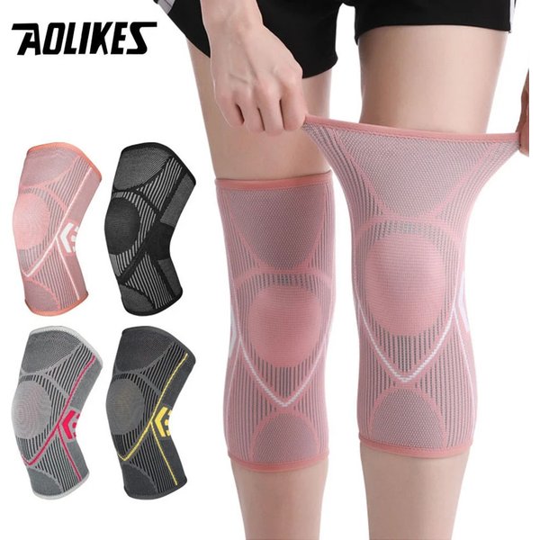 AOLIKES 1PCS Kniebandage Unterstützung für Arthritis Gelenk Nylon Sport Fitness Kompression Ärmeln Knieschoner Radfahren Laufen Schutz