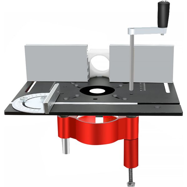 Precision Router Lift Aluminum Router Table Insert Plate Set - Wood Router Lifting Base for Working Benches DIY Tool