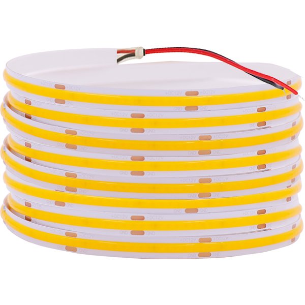 Bande lumineuse LED COB 320 384 480 528 LED, haute densité, Flexible, RA90, ruban lumineux, linéaire, variable, DC 12V 24V