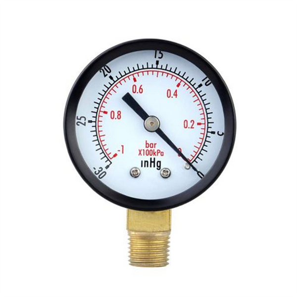 Manomètre à vide Mini cadran jauge à cadran double échelle 1/4 "NPT -30HG/0PS compteur de pression sous vide 2" jauge à affichage numérique à cadran