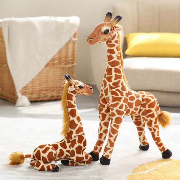 Echte Giraffe Plüschtiere Hochwertige Kuscheltiere Puppen Weiche Raumdekoration 35-60 cm Kinder Baby Geburtstag Weihnachtsgeschenk