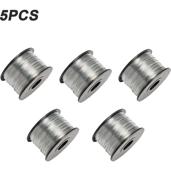 Bobine de fil d'arrimage pour barres d'armature, 5 rouleaux de 0.8mm de diamètre, outil industriel Anti-oxydation, longueur de 110m pour l'emballage de produits artisanaux