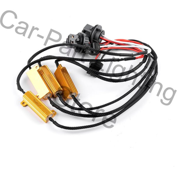 Coque D.lique d'Alimentation en Aluminium, Annuleur d'Iodine, Décodeur de Voiture, Lampe LED OCB, Résistance de Charge, 7443 W21/5W douille 50W 8 Ω 8ohm, 2 Pièces