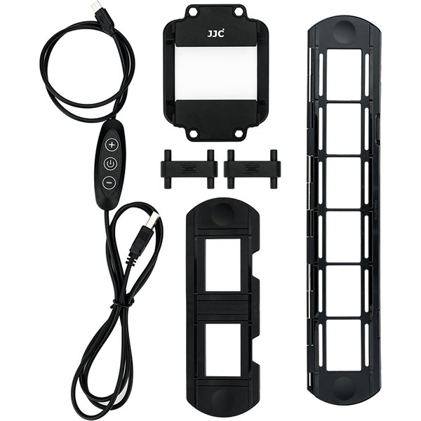 JJC – Kit de lumière LED à balayage négatif, Scanner de Film 35mm avec bandes et support coulissant, Scanner Photo, convertisseur numérique de Film, copie