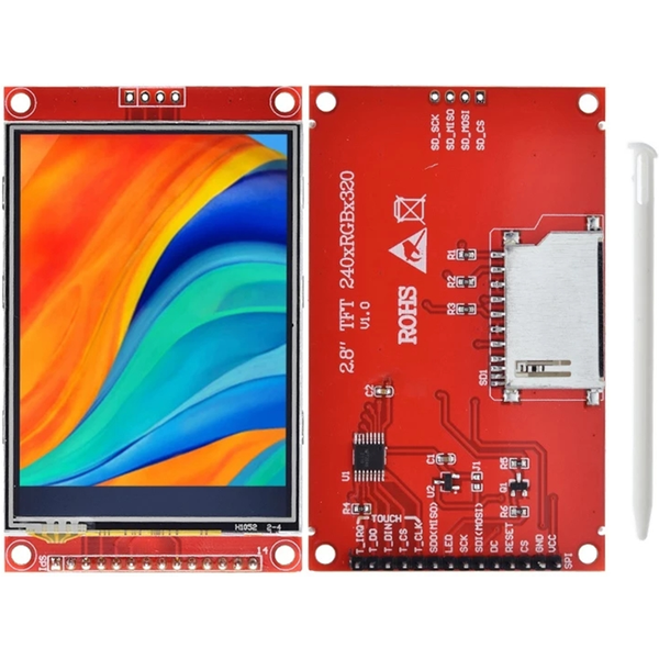 2,8 Zoll SPI LCD Touch Modul 240*320 TFT Modul ILI9341 Nehmen Sie mindestens 4 IOs auf