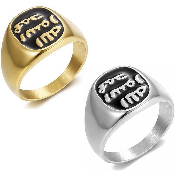Bagues Hip Hop en acier inoxydable pour hommes et femmes, Titane, Prairie SecExamen Language Letter, Couple Friends Gift, Fashion Jewelry