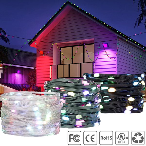 DC5V adressable WS2812B LED chaîne de Transport vert noir fil WS2812 3PIN fil RGB bande lumières de noël décor étanche