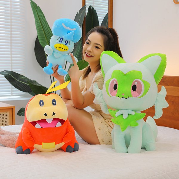 30/60cm große sprigatito quaxly pokemon Plüsch tier Anime Puppe niedlichen Kissen fuecoco pokémon plushie ausgestopftes Geschenk für Kinder Weihnachten