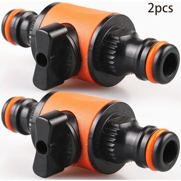2PC Garten Schlauch Rohr Wasserhahn Absperrventil Fitting Anschluss Rohr Koppler Stop Wasser Anschluss Reparatur Joint Bewässerung System Adap