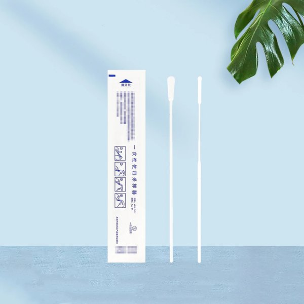 100 pièces coton floqué écouvillons nasaux jetables échantillon collecte écouvillon nasopharyngé écouvillon Oral Test laboratoire écouvillon Oral