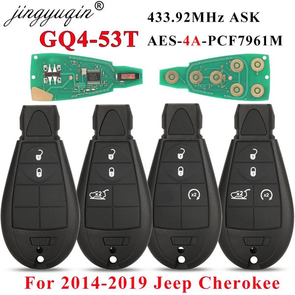 jingyuqin Fobik GQ4-53T Remote Car Key 433MHz PCF7961M 4A Chip for Jeep Cherokee Sport KL 2014 2015 2016 2017 2018 2019 Fob