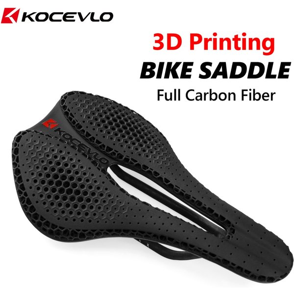 KOCEVLO 3D-gedruckter Fahrradsattel aus Kohlefaser, 240 x 143 mm, MTB, Mountainbike, Rennrad, Kissen