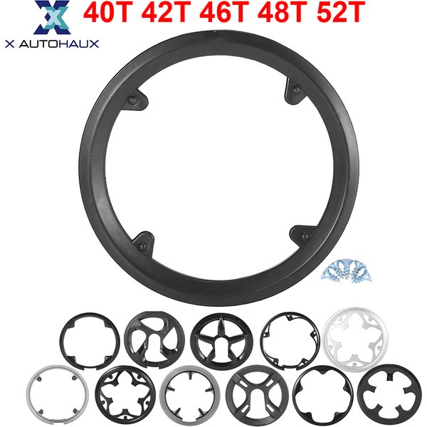 X Autohaux Bicycle Crankset Protective Cover Crank Chain Wheel Ring Guard Protector Sprocket Ring 40T42T 46T 48T 52T4/5 Holes