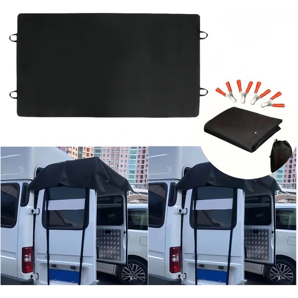 Verstärkte Universelle Wohnmobil-Heckklappe-Markise, 600D Polyester Wasserdichter Sonnenschutz, Outdoor-Sonnenschutz für Campingvan