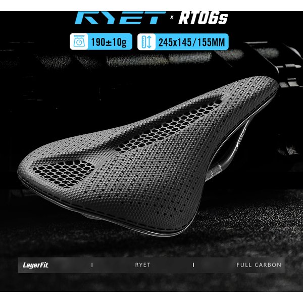 RYET 3D selle de vélo imprimée 145MM/155mm 7*9 carbone vtt coussin de siège de vélo Triathlon route vtt montagne gravier pièces de cyclisme