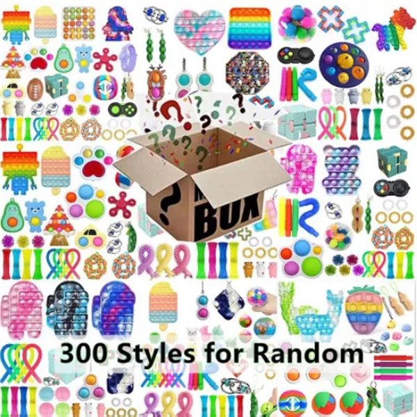 3–50 Stück zufällige Fidget-Spielzeuge, Mystery Gifts Pack, Überraschungsbox, 300 verschiedene Fidget-Set, Anti-Stress-Relief-Spielzeuge für Kinder