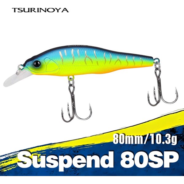 TSURINOYA 3,15 Zoll Minnow Suspending Angelköder 80SP Sabre 80 mm 10,3 g Long Castinig Shiner Shad Bass Pike Hard Baits Jerkbait