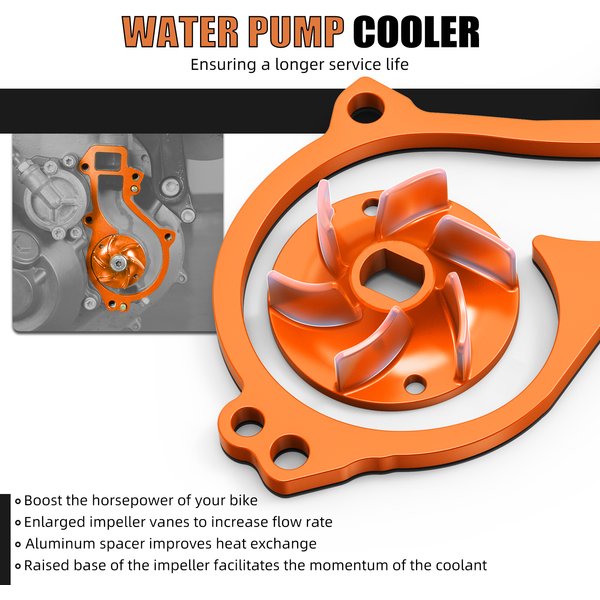 (EU-Lager) Für KTM 690 Enduro R SMC R Duke/R 2008-2025 Wasserpumpen-Kühler-Laufrad-Abstandshalter Husqvarna 701 ES SM GasGas 700 SM/ES