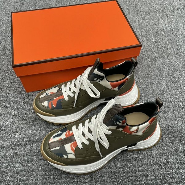 Baskets à plateforme unisexe à imprimé camouflage olive pour hommes et femmes