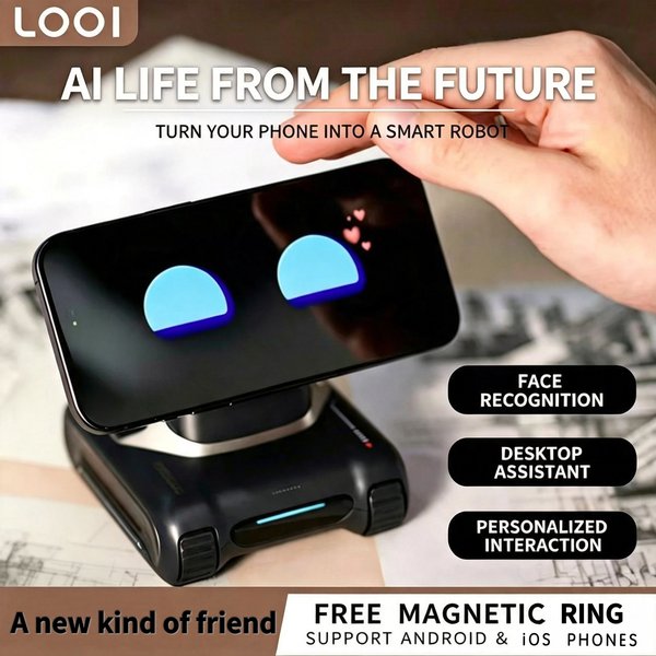 Robot Looi, smartphone, robot Looi ChatGPT, grand modèle, dialogue vocal anglais, reconnaissance visuelle, jouet intelligent interactif, cadeau