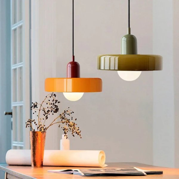 Lustre en verre rétro nordique salon salle à manger chambre cuisine éclairage moderne décoration rétro luminaire E27LED