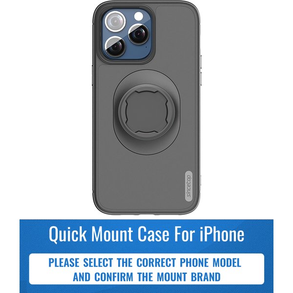 Coque antichoc pour iPhone 17/16/15/14/13/12/11Pro Max, support de téléphone pour moto/vélo, support de voiture avec conception verrouillable