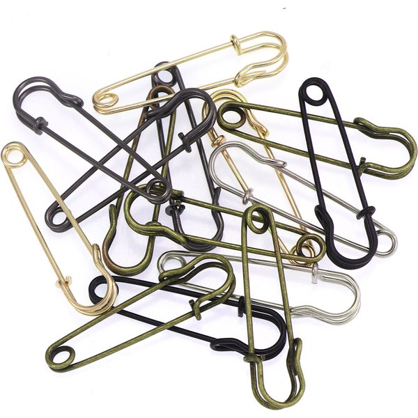 20 Stück 50 mm Metall-Sicherheitsnadeln, Silber/Gold/Schwarz, große Sicherheitsnadel, DIY-Handwerk, Nähwerkzeuge, Hochzeit, Brosche, Bekleidungszubehör