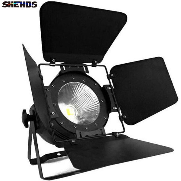 SHEHDS 200W, lumière PAR COB 2 en 1, blanc chaud et blanc froid, avec porte de grange, pour discothèque, fête, mariage, restaurant, théâtre, éclairage de scène