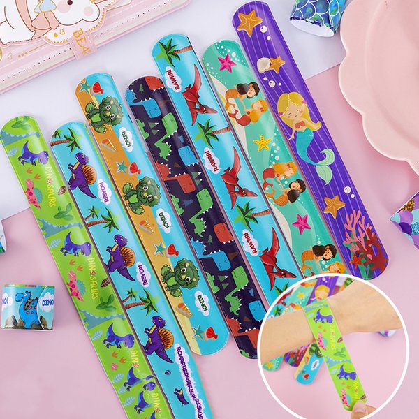 20/30/50Pcs Fun Kids Cartoon Animals Slap Bracelet Toys Birthday Party Gifts Souvenirs Christmas Carnival Prize Gift Pack Pinata