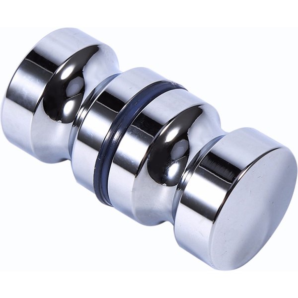 Aluminum Alloy Door Handle 1.1" Dia Single Glass Door Knob Bathroom Shower Cabinet Handle w/ Screw Home Hardware