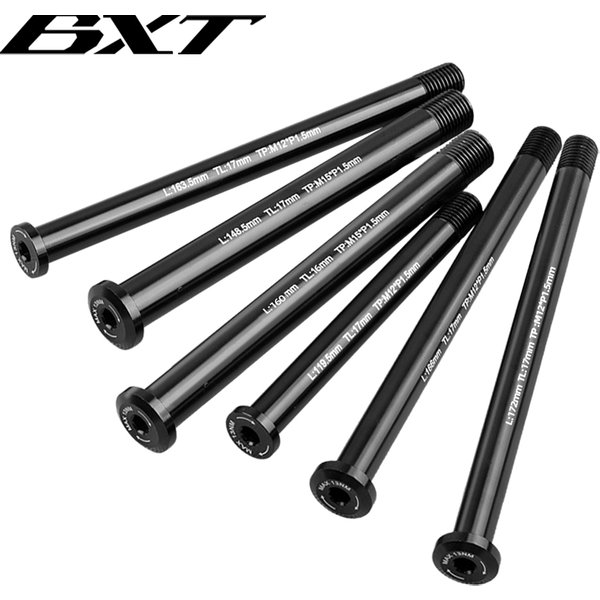 Brochettes d'essieu traversant en alliage BXT, axe traversant, dégagement rapide, moyeu de roue, VTT, pièces de poteau de vélo, levier d'essieu traversant, Φ12, 15 mm