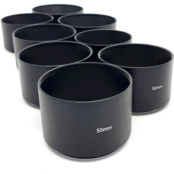 40.5mm 46mm 49mm 52mm 55mm 58mm 62mm 67mm 72mm 77mm de long pare-soleil en métal pour Canon Nikon Sony pour objectif d'appareil photo Olympus Fujifilm