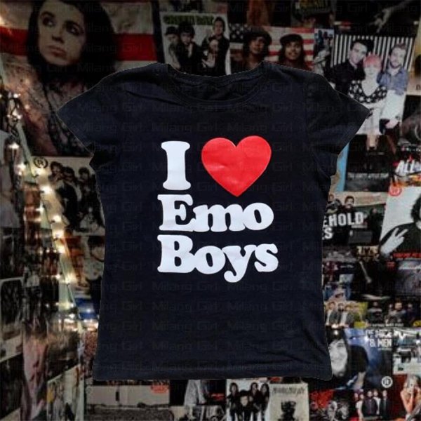 Vêtements Y2K, esthétique des années 2000, Harajuku, Fairy Grunge, haut court, t-shirts pour femmes, mode goth, lettrage, baby tees, E-Girl, EMO, crop tops