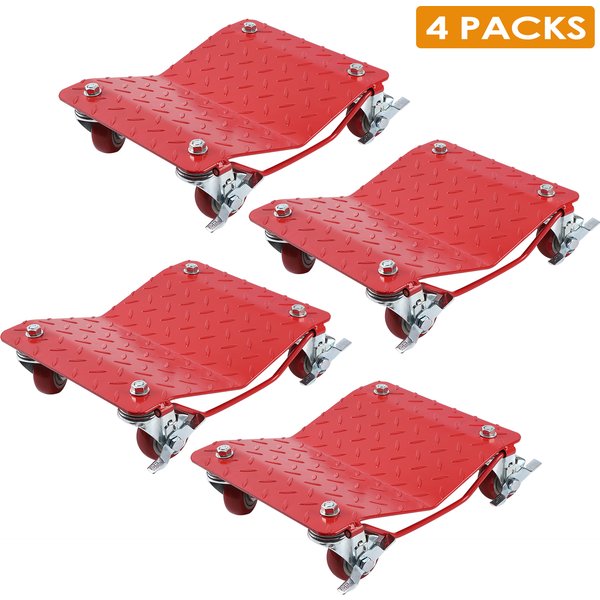 Autoreifen-Rad-Trolley Dollies, 2/4 Stück, 1500 Pfund, jede Gewichtskapazität, Fahrzeug-Skate-Bewegungsreifen mit 4 Rollen, Autoreparatur-Mover