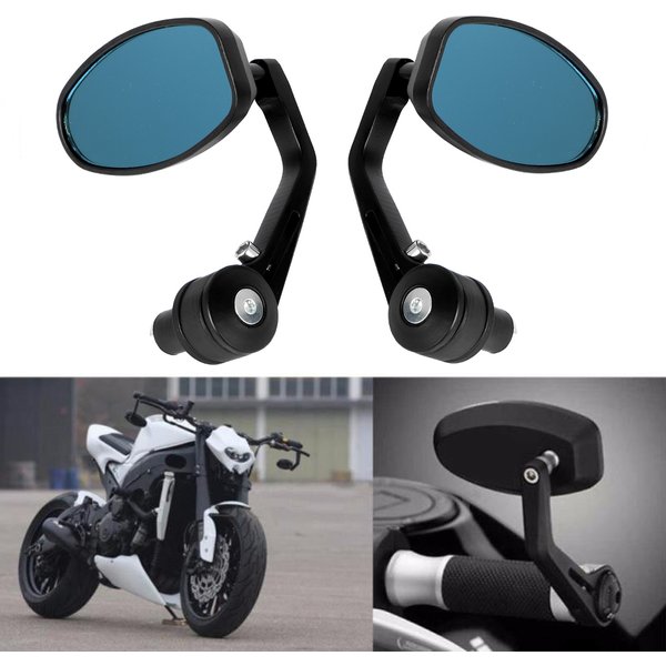 For BMW Ducati Aprilia Victory Motorcycle Bike Cruiser Chopper ATV Aluminum 7/8'' 22mm Bar End Side Rear View Mirror