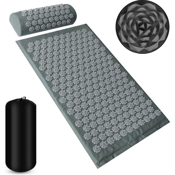 3 pièces coussin de Massage Yoga tapis d'acupression tapis de Massage d'acupuncture soulager la stree dos douleur corporelle tapis à pointes masseur de pieds Shakti